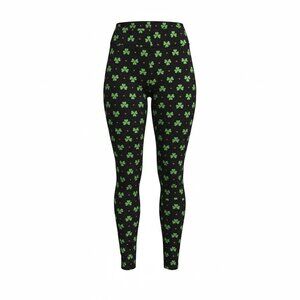 No Boundaries St. Patrick's Day  Black Shamrock leggings Sz XXL